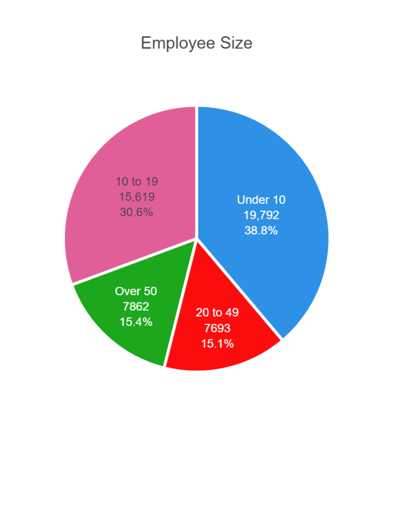 Employee Size Breakdown 7374
